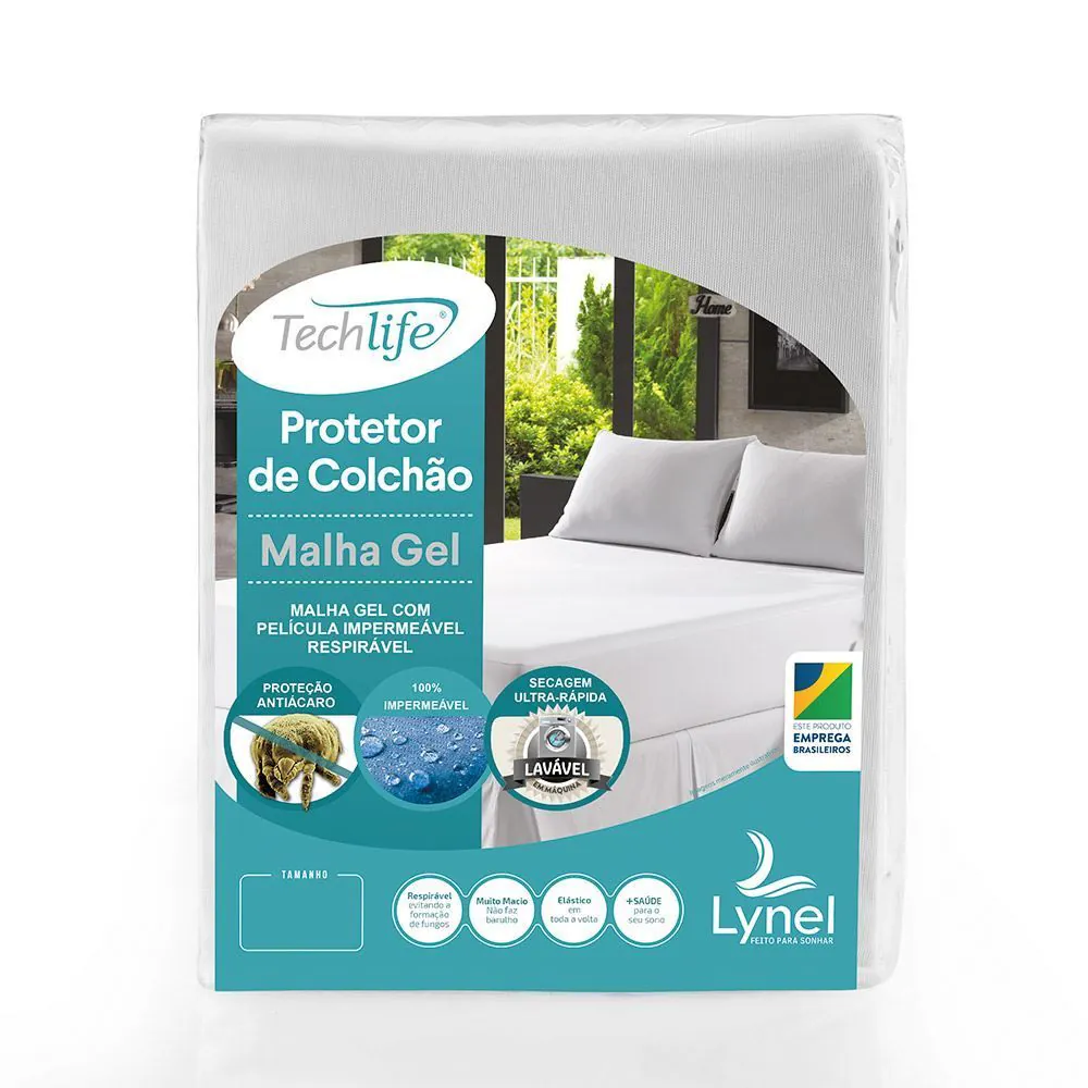 Protetor de Colchão King Malha Gel Lynel - Branco