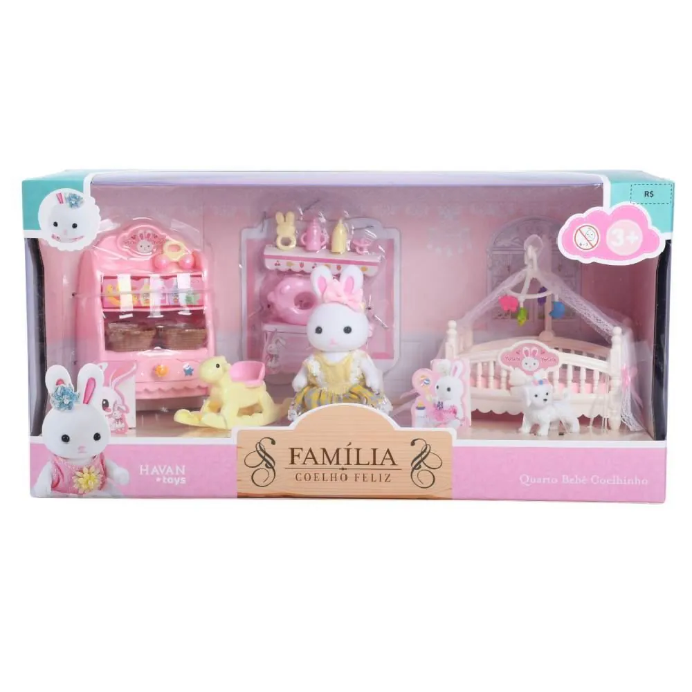 Quarto de Bebê Família Coelho Toys - HBR0871