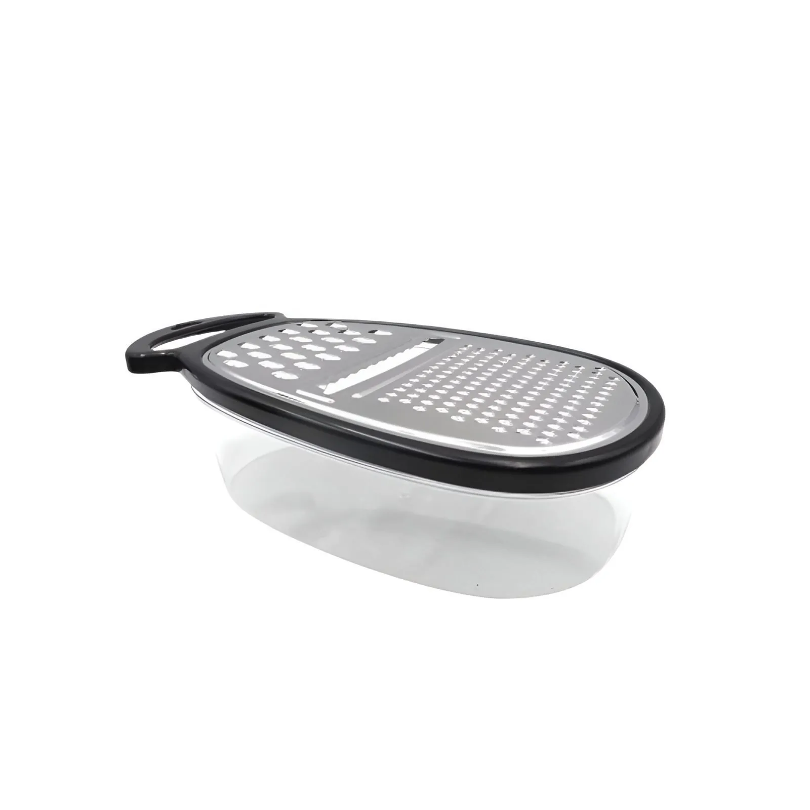Ralador com Pote Coletor Oval Inox - Preto