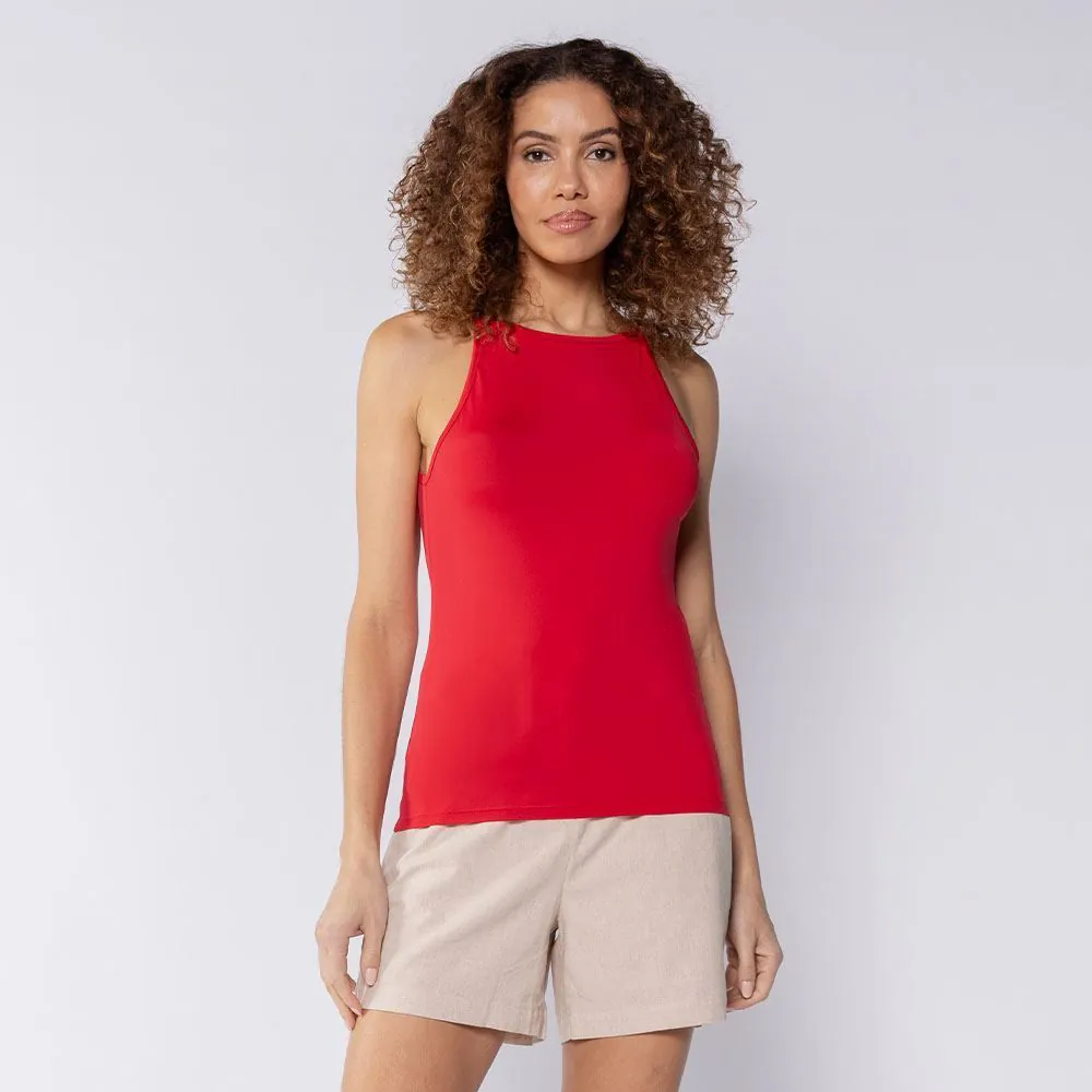 Regata Feminina Básica em Poliamida Boby Blues Vermelho