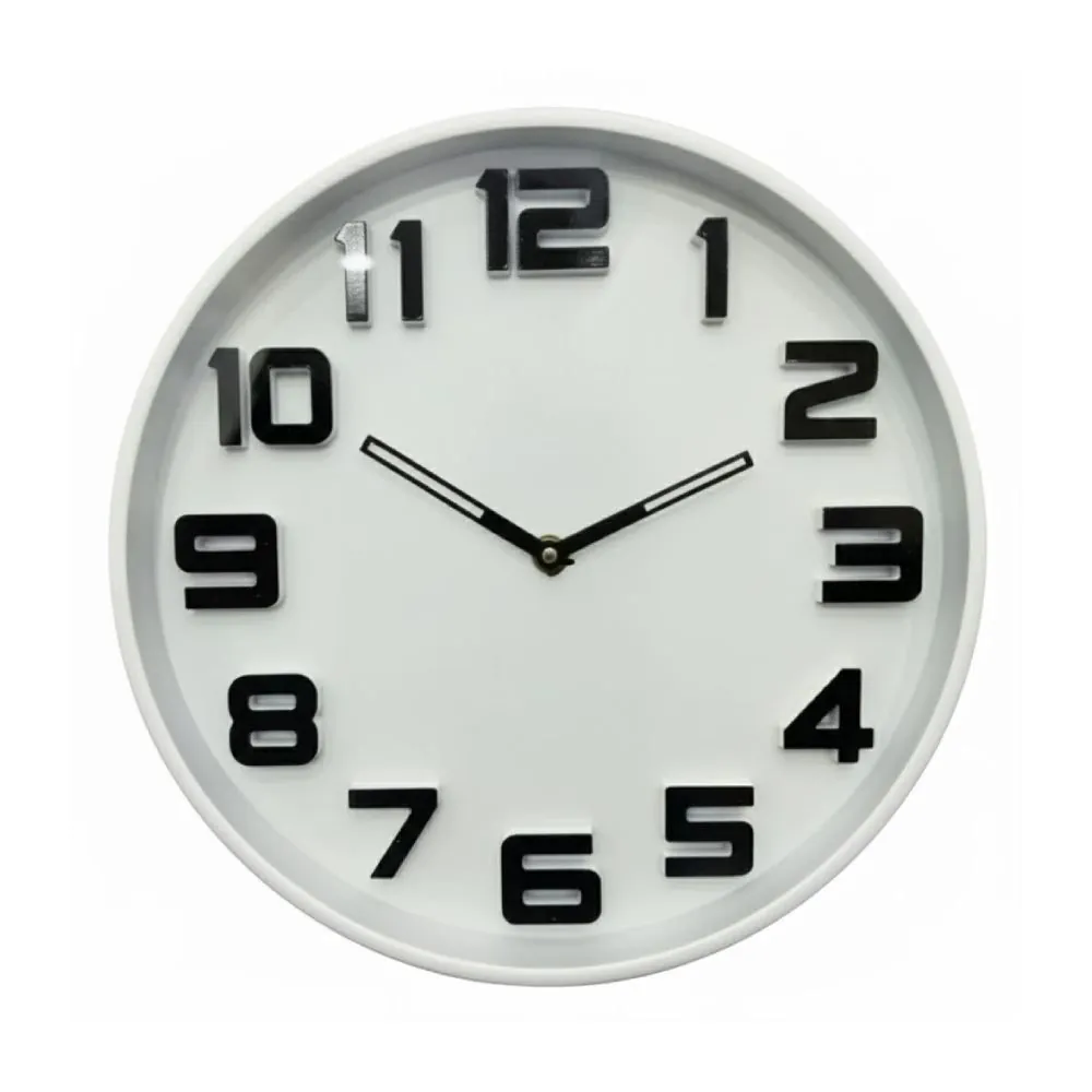 Relógio de Parede 30Cm - Branco