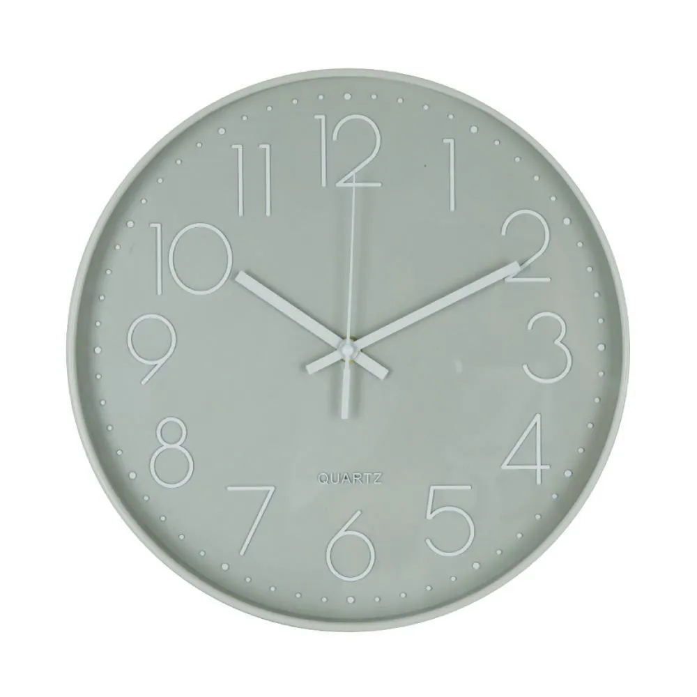 Relógio de Parede Redondo Cinza - 30 Cm