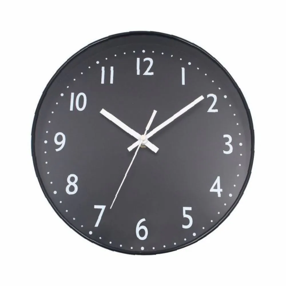Relógio Preto de Parede - 30 Cm