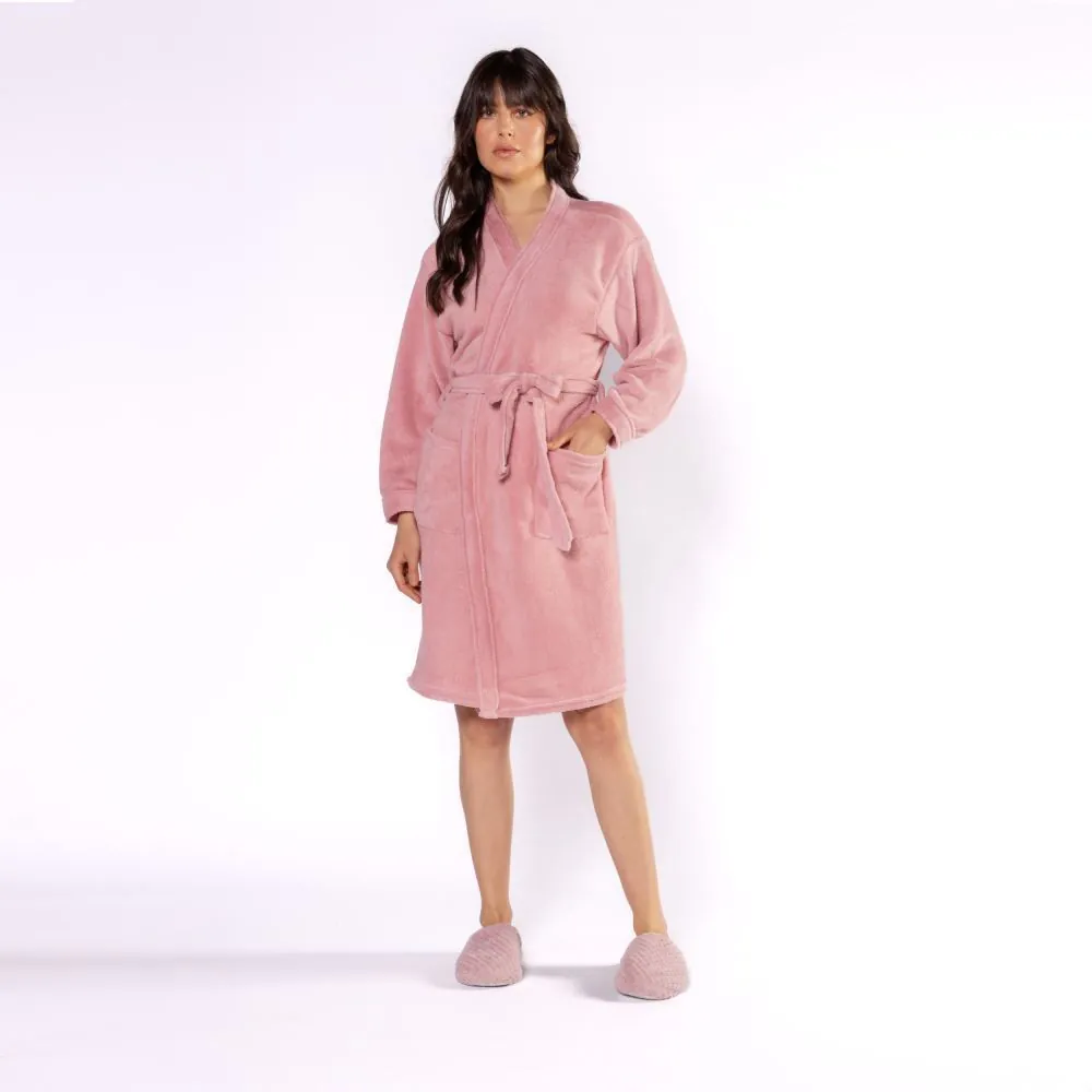 Roupão Adulto G Microfibra Paris - Rosa