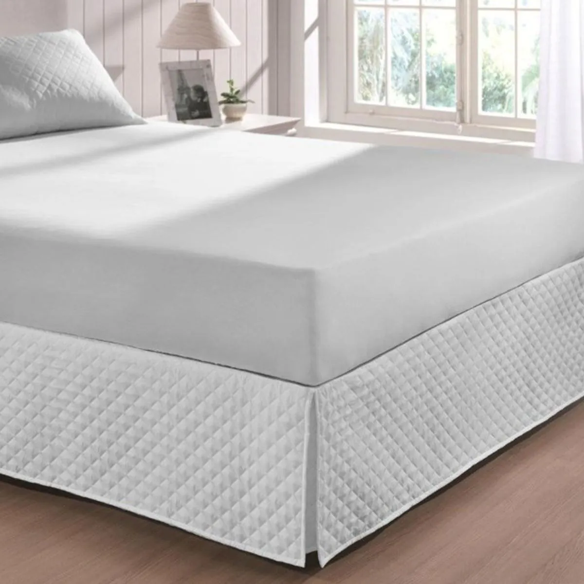 Saia para Cama Box Queen 1,58X1,98M - Branco