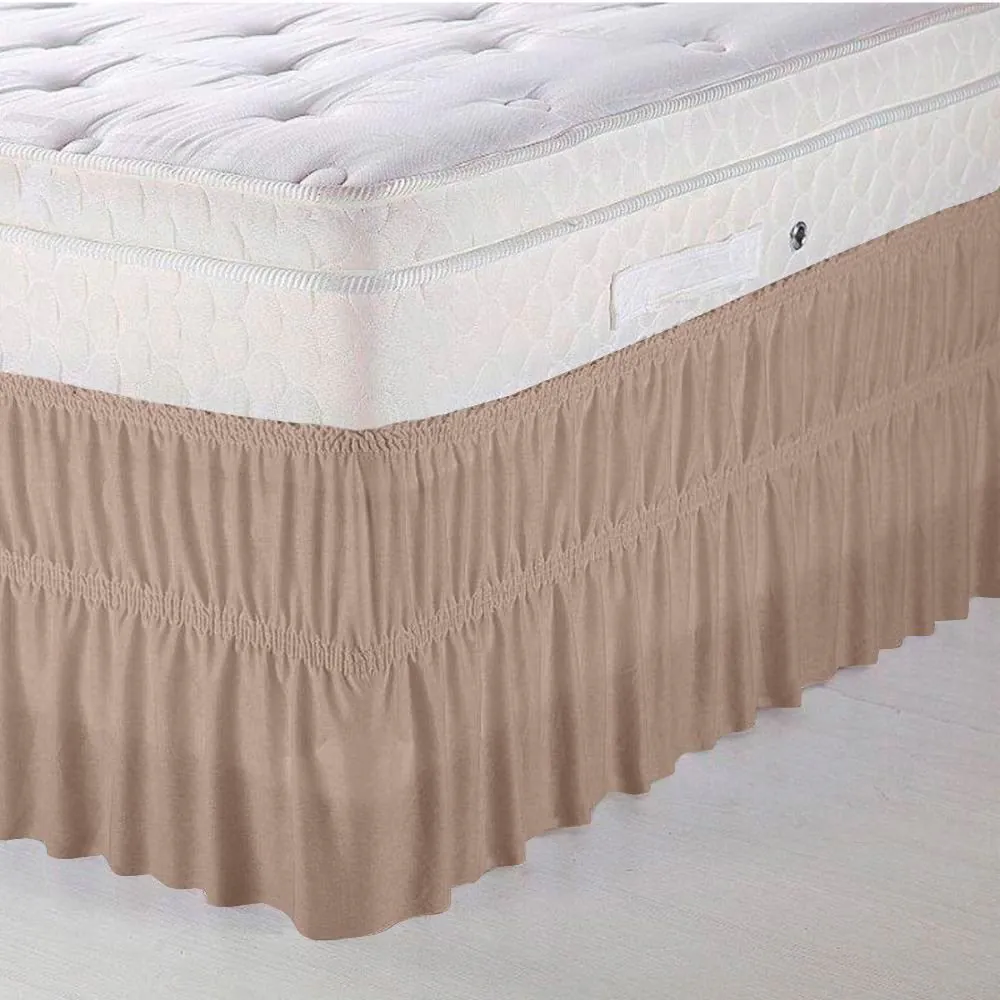 Saia para Cama Box Casal com Elástico Solecasa - Areia