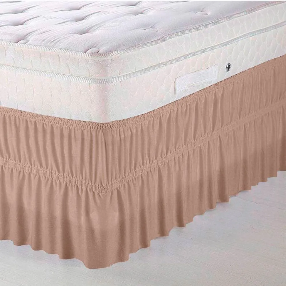 Saia para Cama Box Solteiro com Elástico 0,90X1,90M Solecasa - Areia