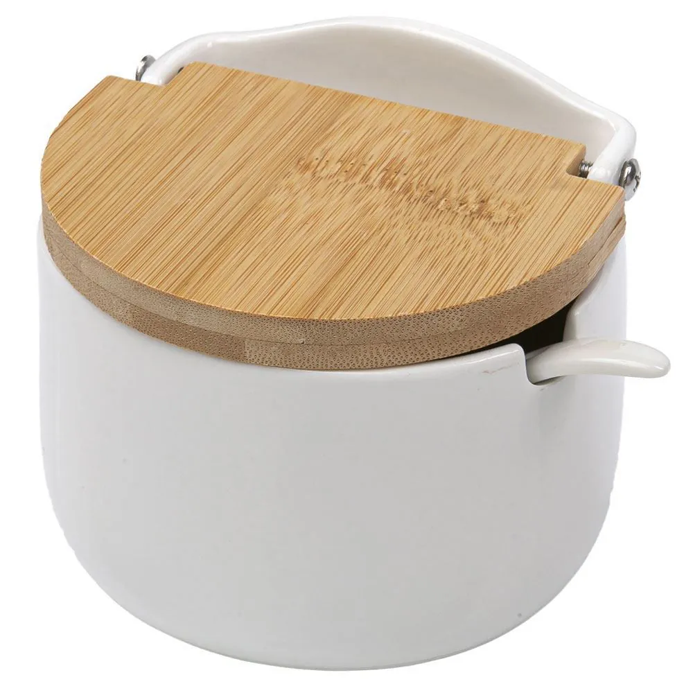 Saleiro com Tampa e Colher Lyor 340Ml - Branco