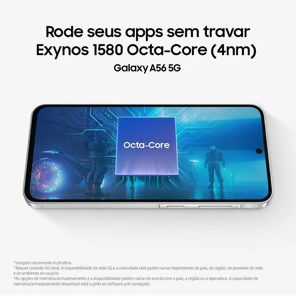 Samsung Galaxy A56 5G 128Gb 8Gb Câmera Tripla - Rosa