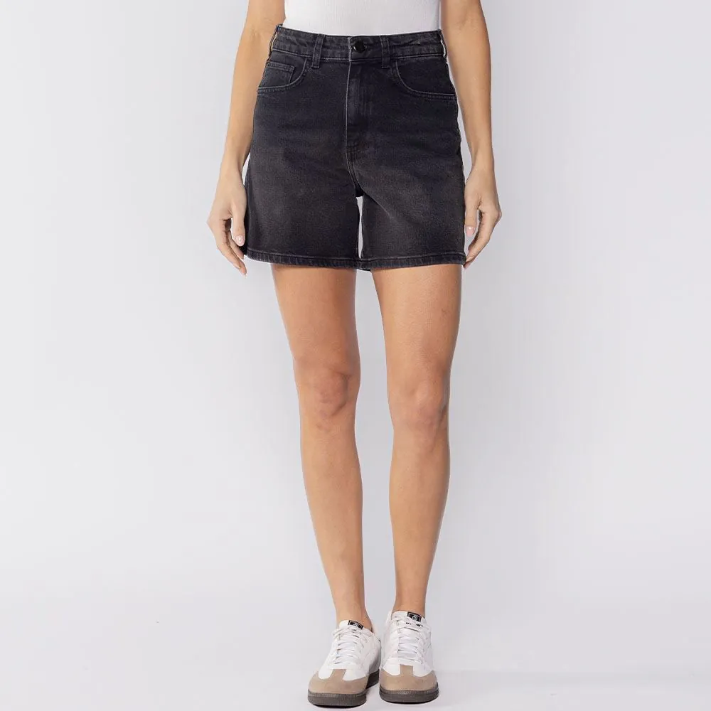 Short Jeans Feminino Patricia Foster Preto
