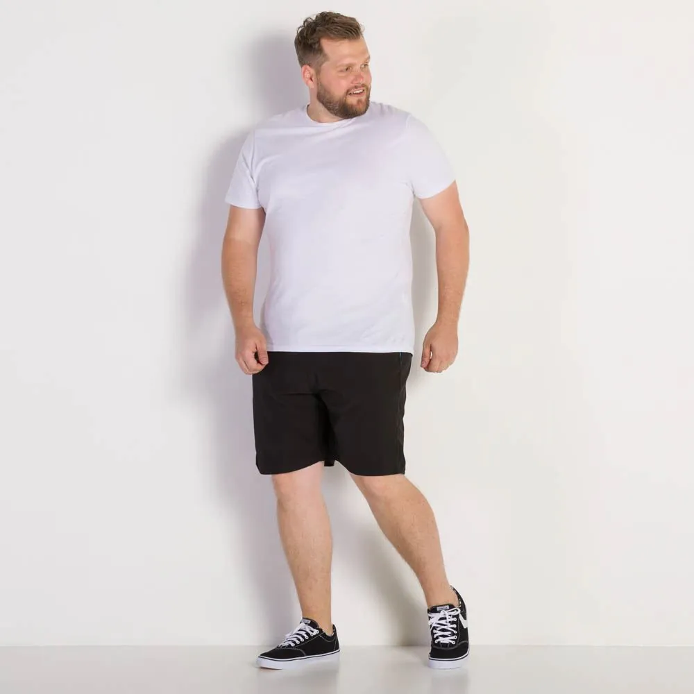 Shorts Plus Size com Elastano Liso Marc Alain Plus Preto