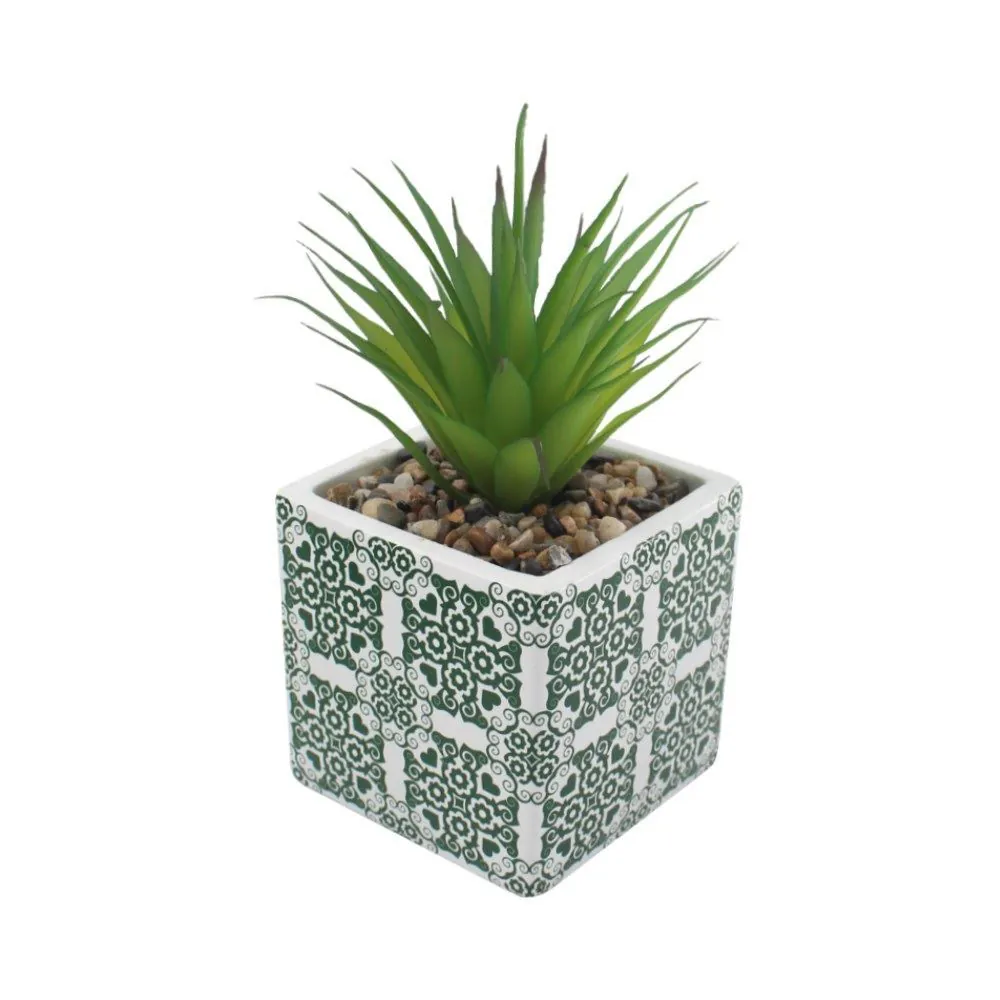Suculenta Artificial com Vaso Cimento 15Cm - Sortido