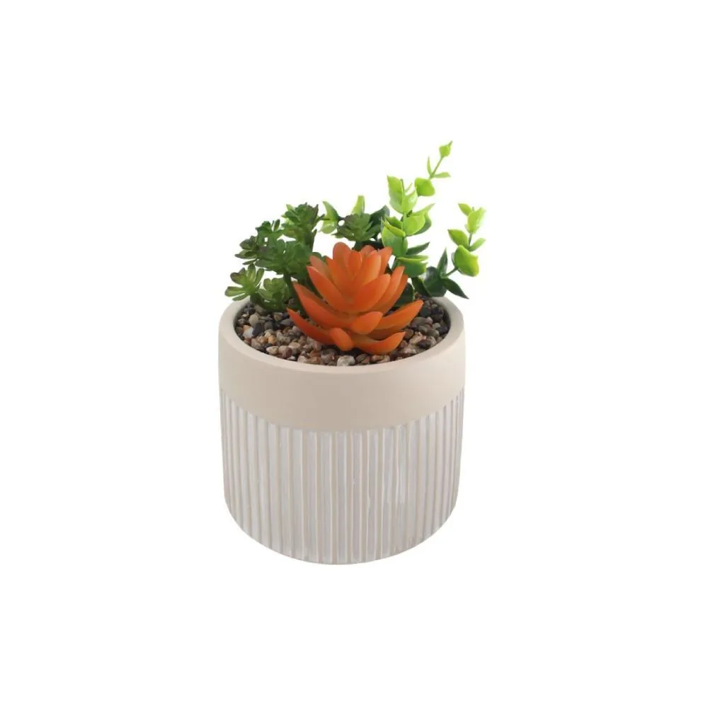 Suculenta Artificial com Vaso Cimento 9Cm - Sortido