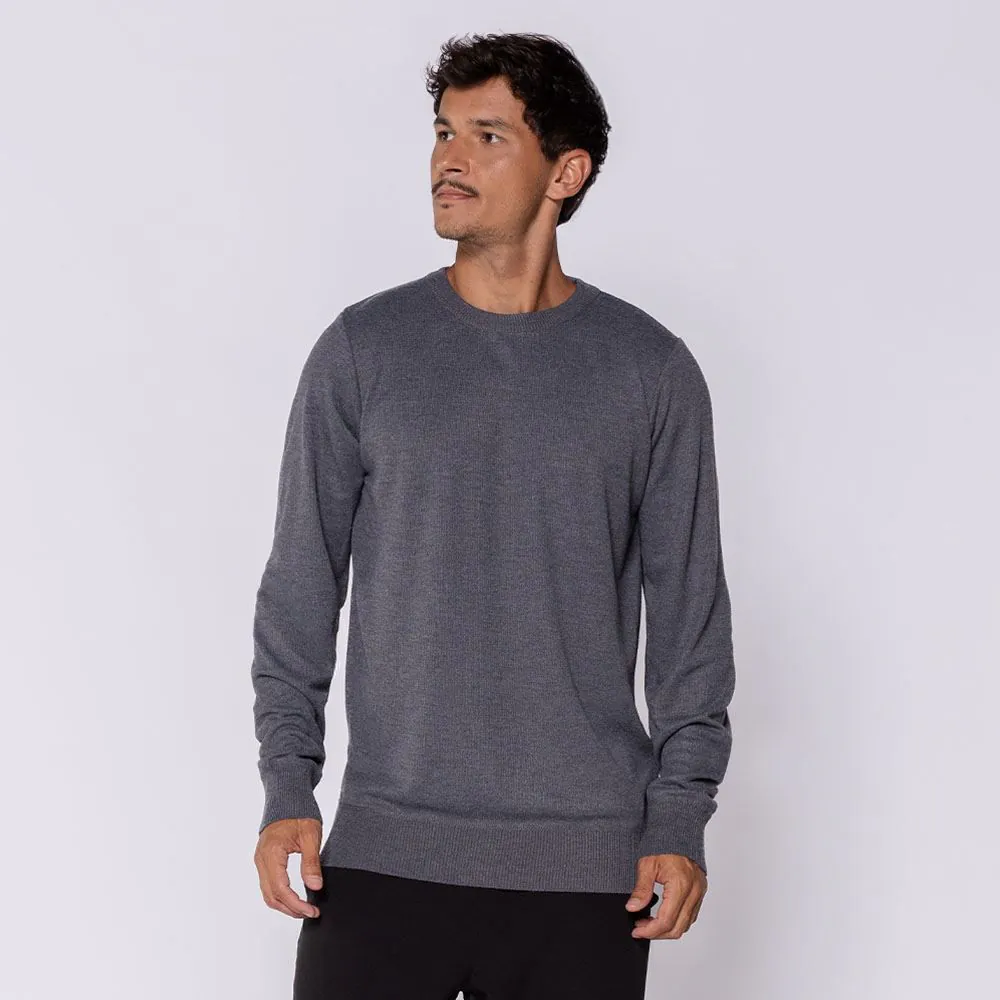 Suéter Masculino de Tricot Marc Alain Mescla Escuro