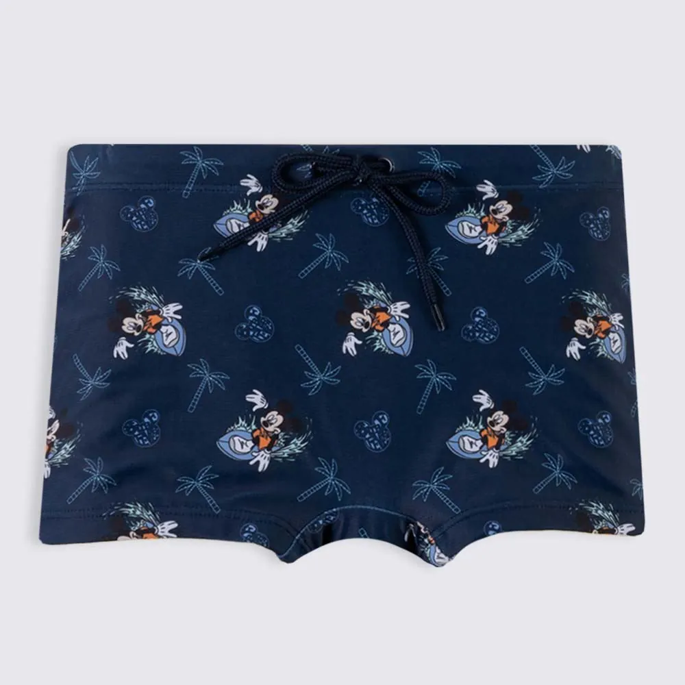Sunga Infantil Menino Mickey 4 a 10 Anos Disney Azul Marinho