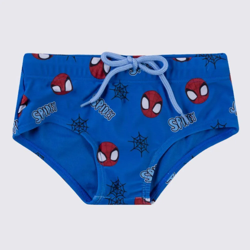 Sunga Infantil Menino Spidey 1 a 3 Anos Marvel Azul