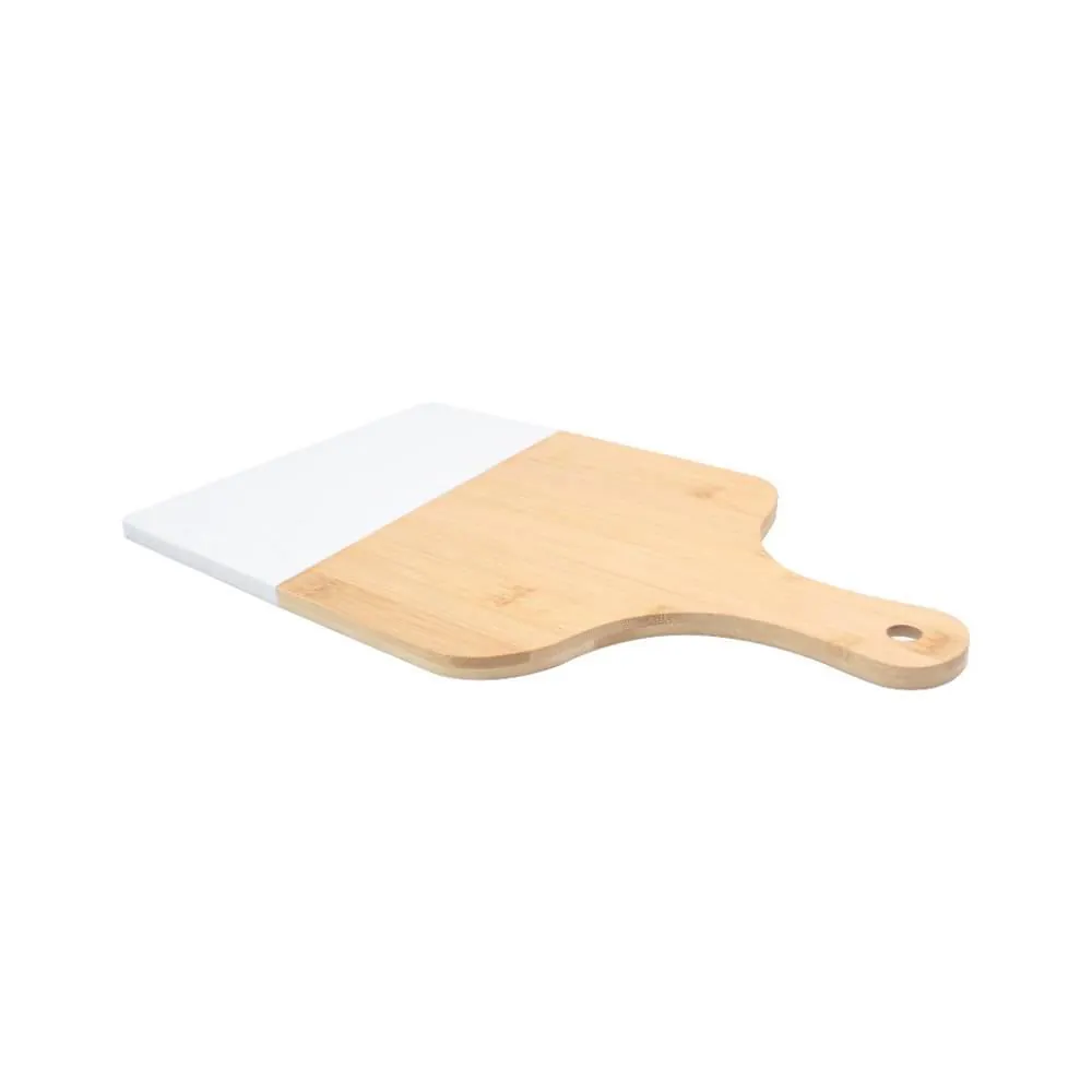 Tábua de Bambu Quadrada com Marmorizado 43Cm