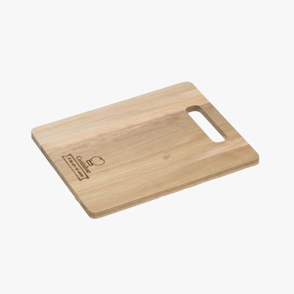 Tábua de Servir com Alça Eucalipto 28Cm Stolf