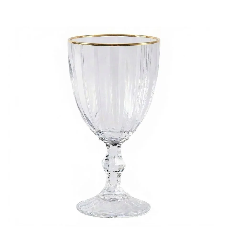 Taça de Água Atenas com Filete Dourado 320Ml