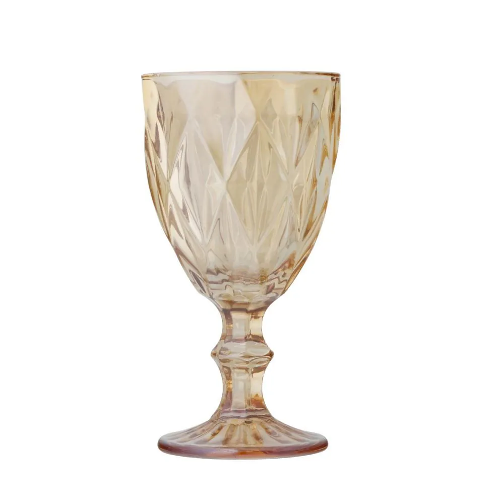 Taça de Água Bico de Jaca Diamante 320Ml - Âmbar