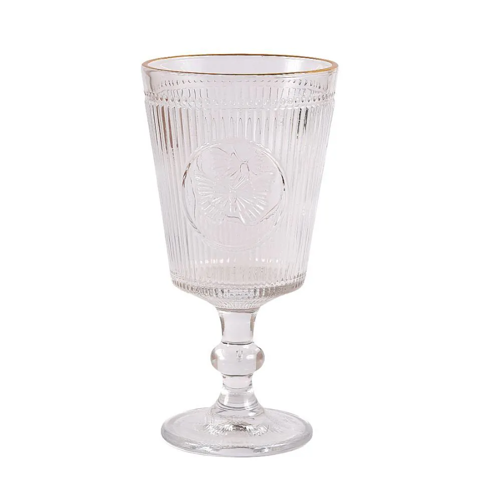 Taça de Água Borboleta Gold Rim L' Hermitage 325Ml - Filete Dourado