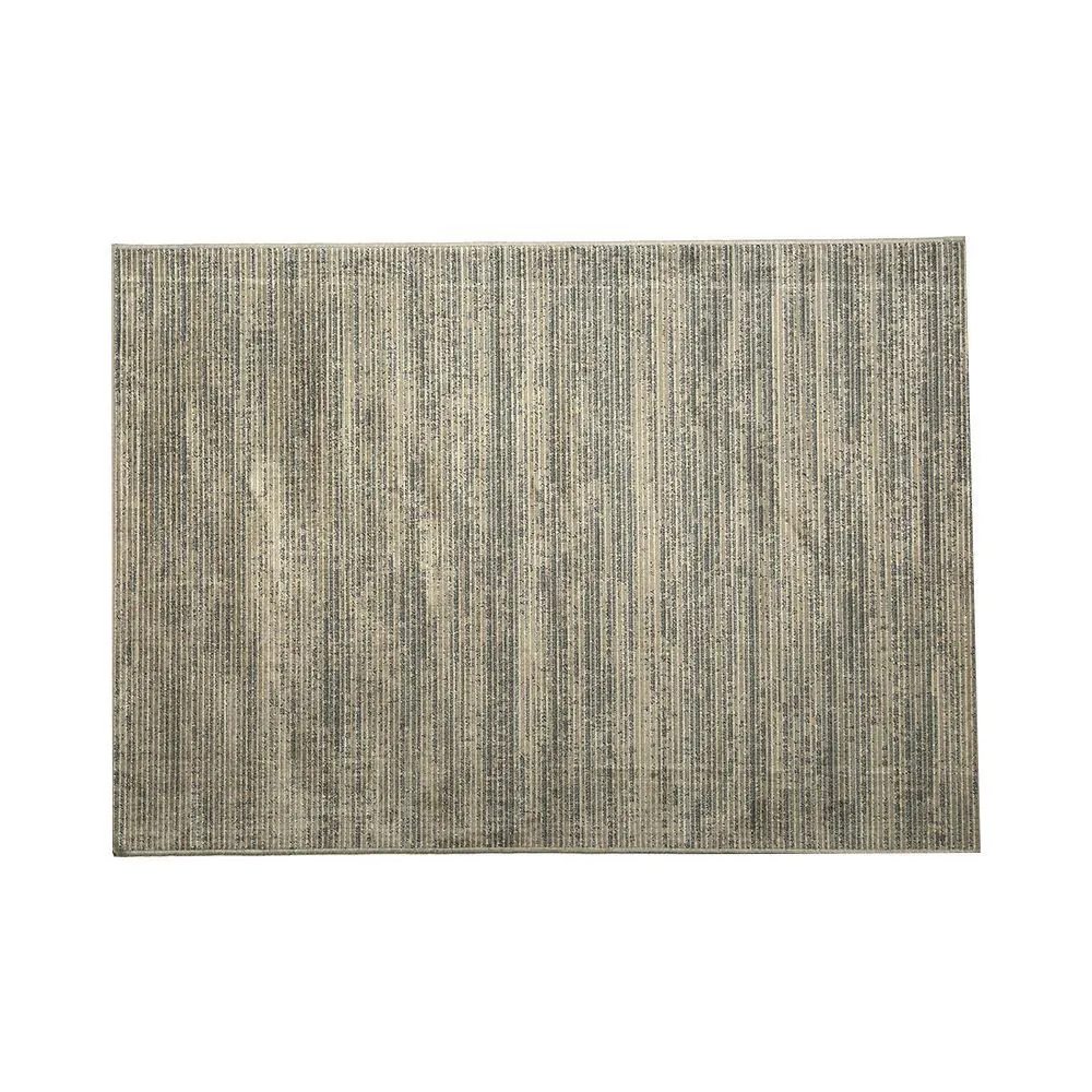 Tapete para Quarto e Sala 1,00X1,40 m Belga - Listras Cinza e Bege