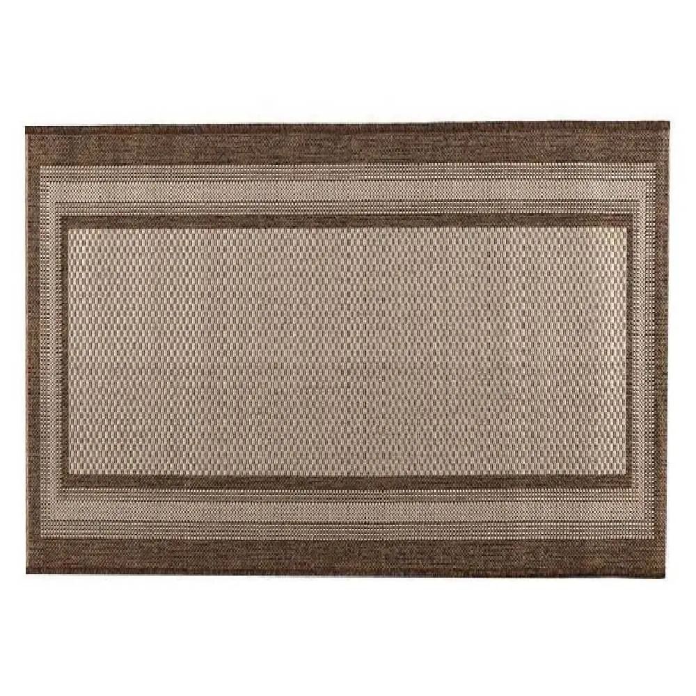 Tapete para Quarto e Sala 1,33X1,90 M Cancun Sisal - Bordas Marrom