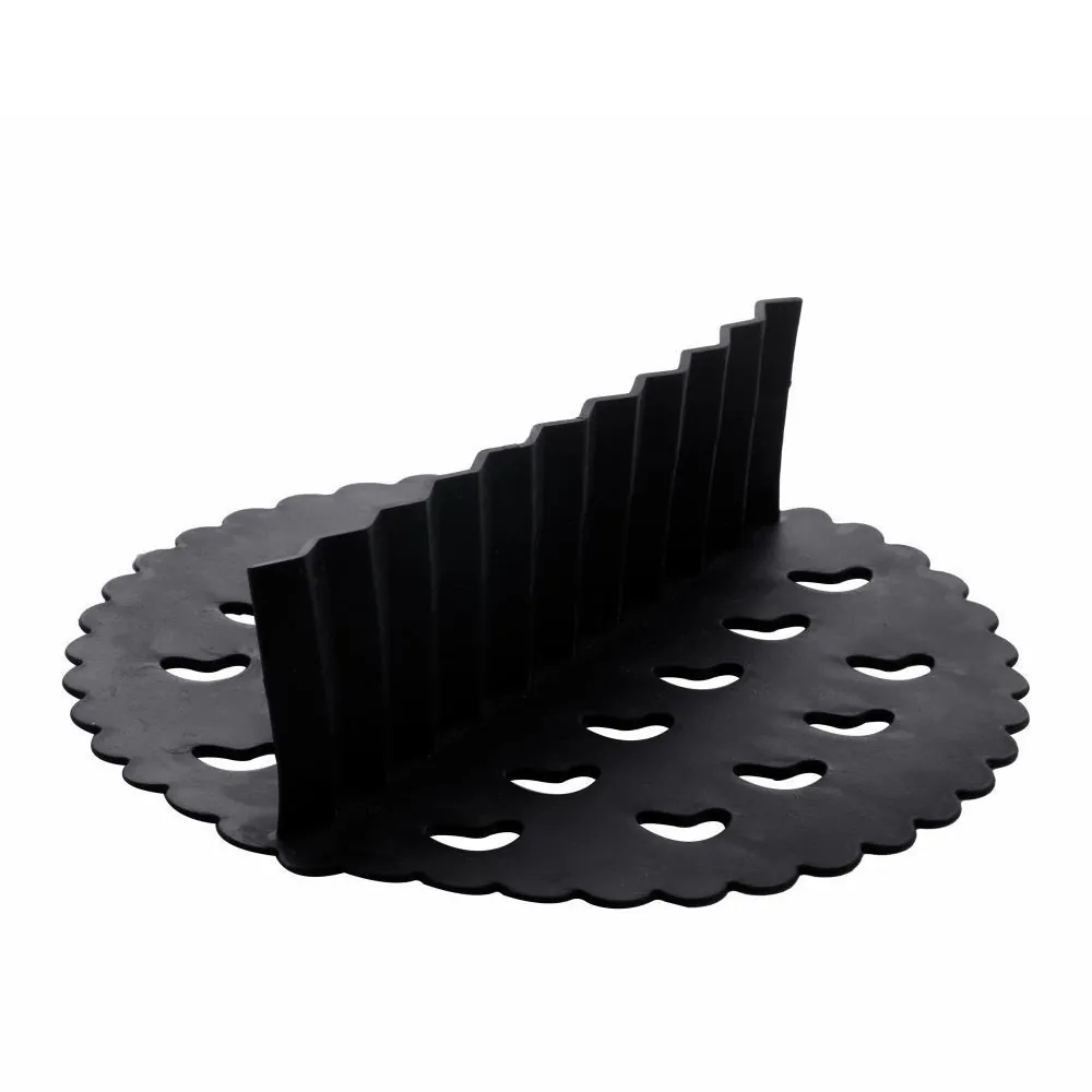 Tapete de Silicone Redondo com Divisória para Air Fryer Lyor 18Cm - Preto