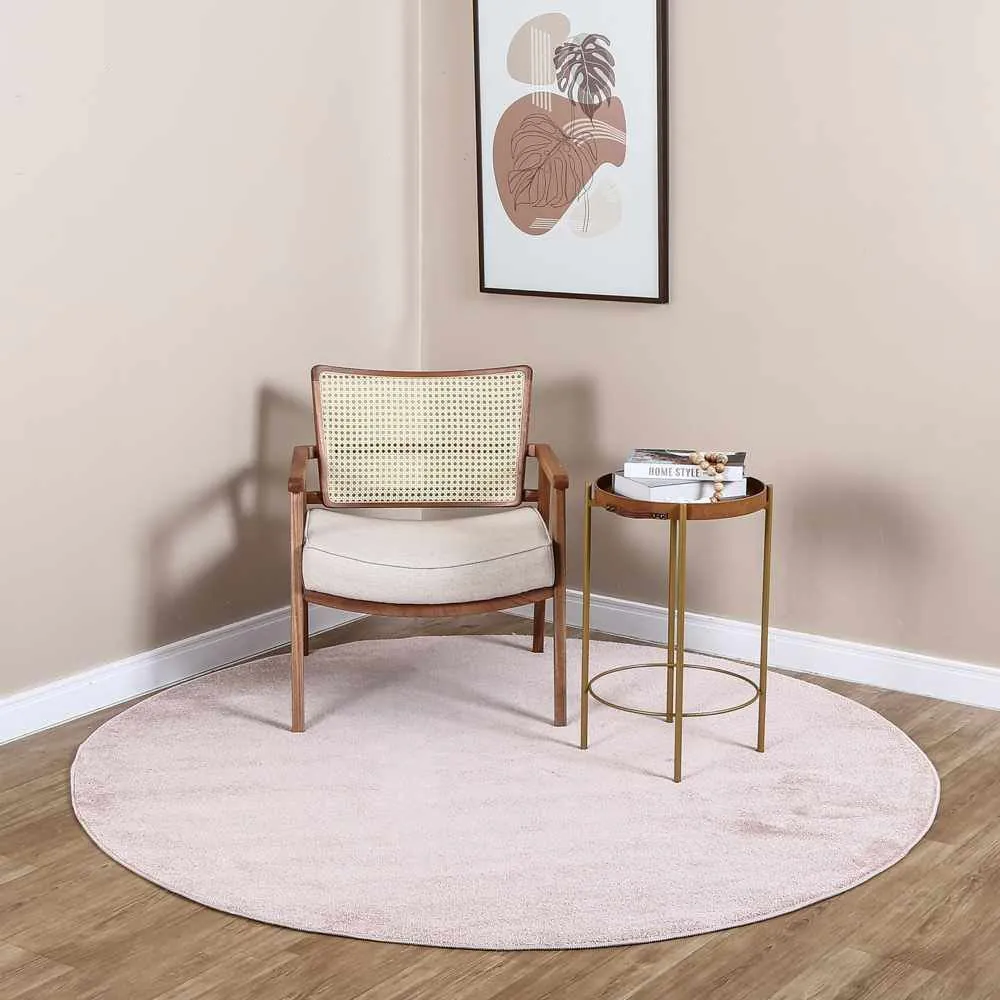 Tapete para Quarto e Sala Redondo Denver 2,00X2,00 m - Rose