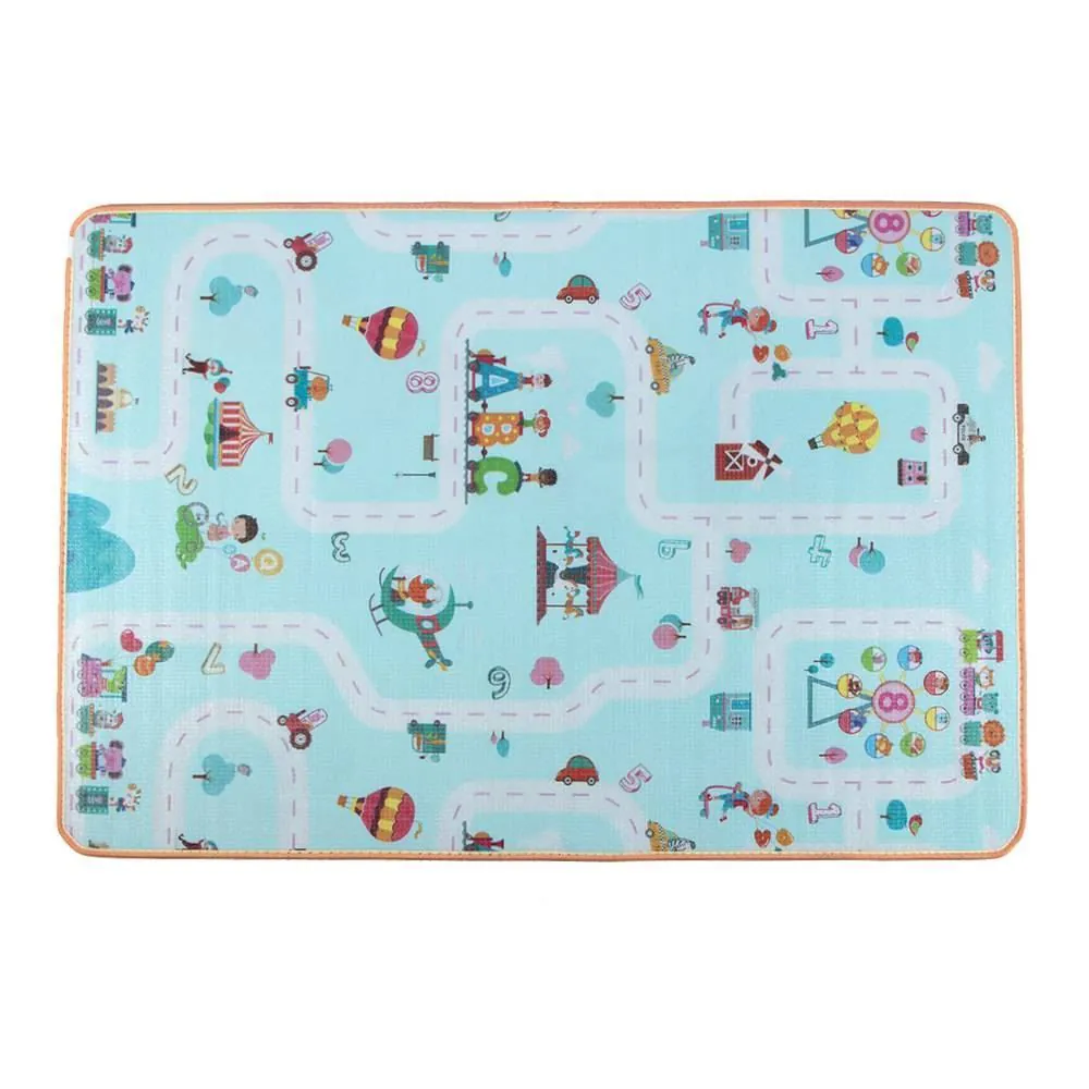 Tapete Infantil 1,80X1,20 m Criativo - Pista Azul