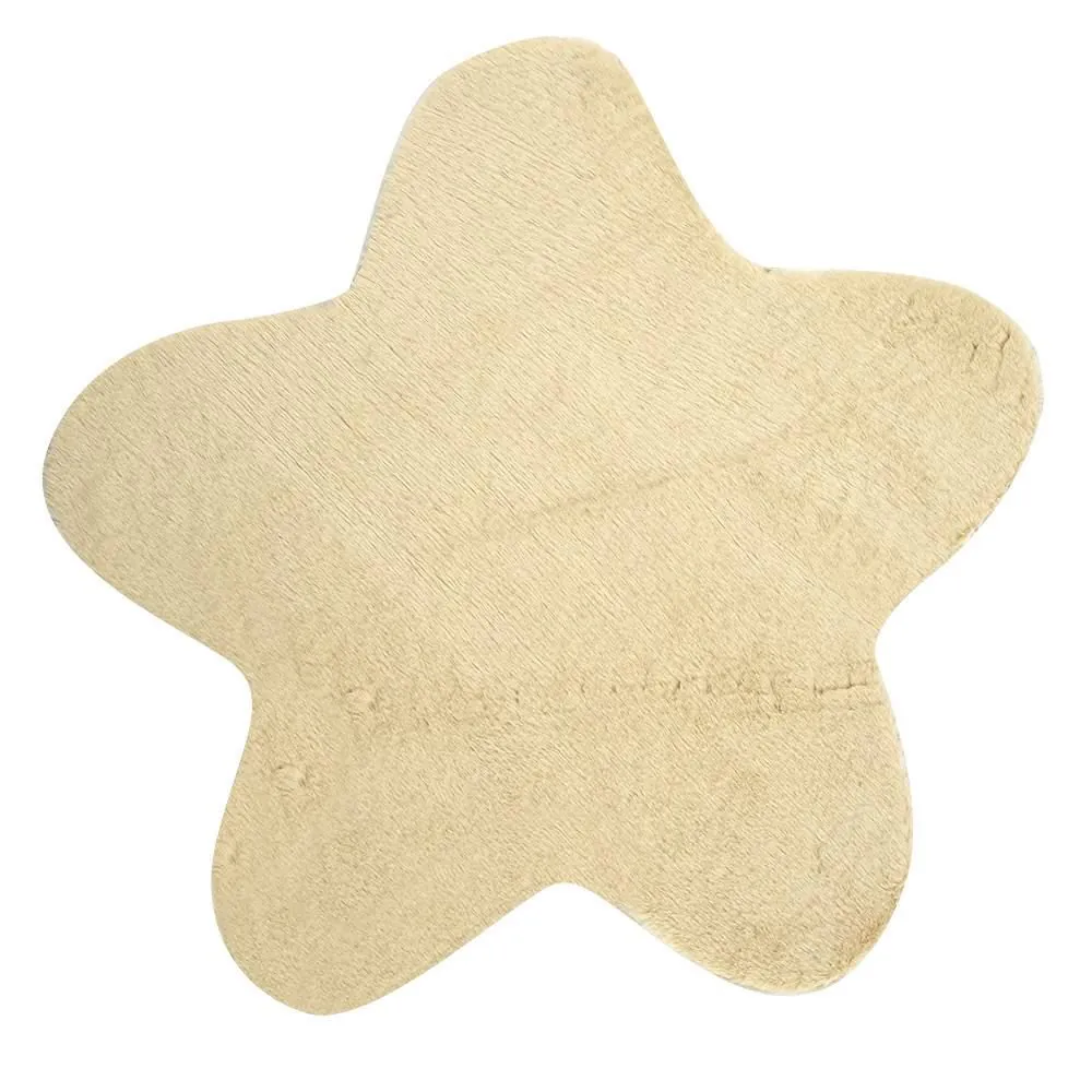 Tapete Infantil Teddy 90X90 Cm - Estrela Bege