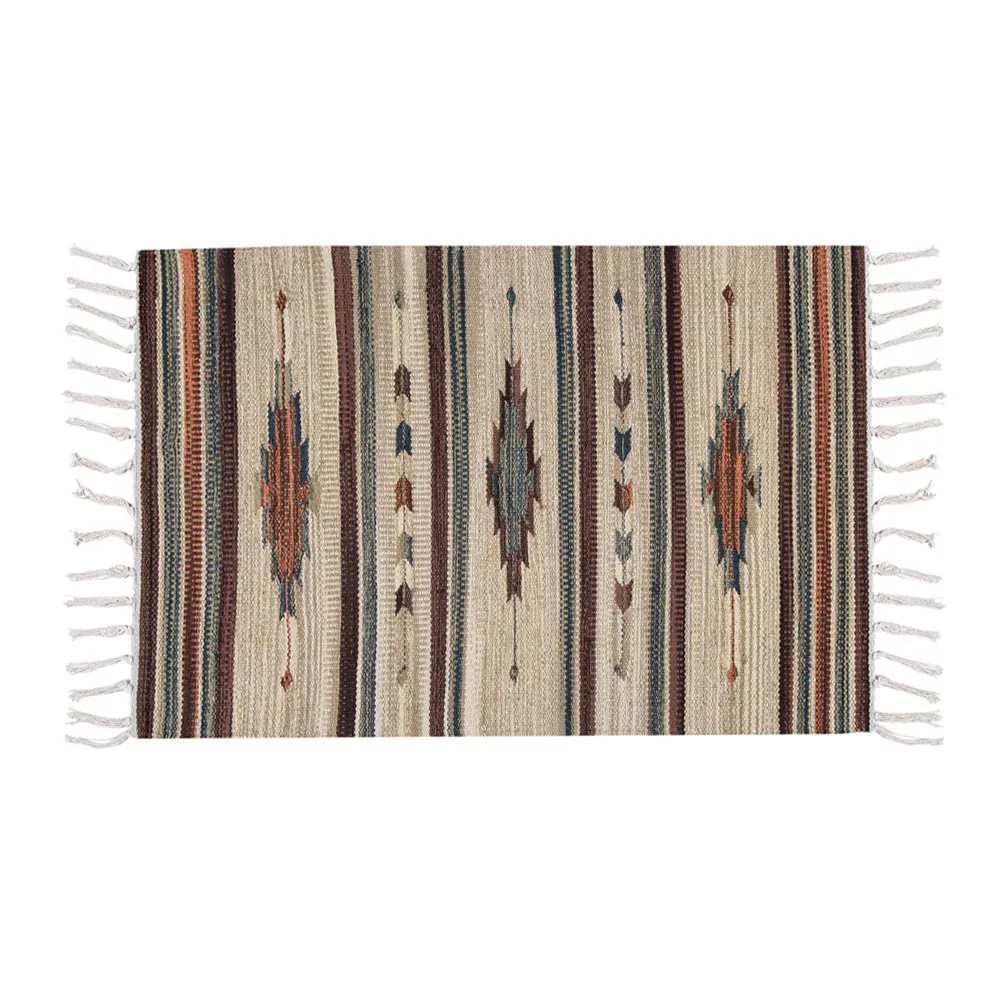 Tapete para Quarto e Sala Kilim 50X80 Cm - Bege Ti-27