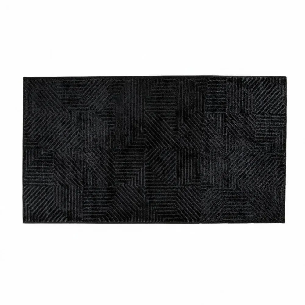 Tapete para Quarto e Sala 57Cm X 1,00M Lucca - Antracite Elegance