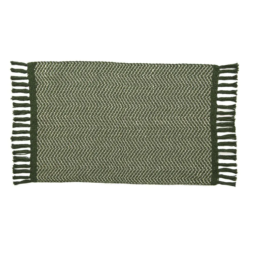 Tapete Naturale para Quarto Ou Sala 40X60 Cm - Verde Oliva