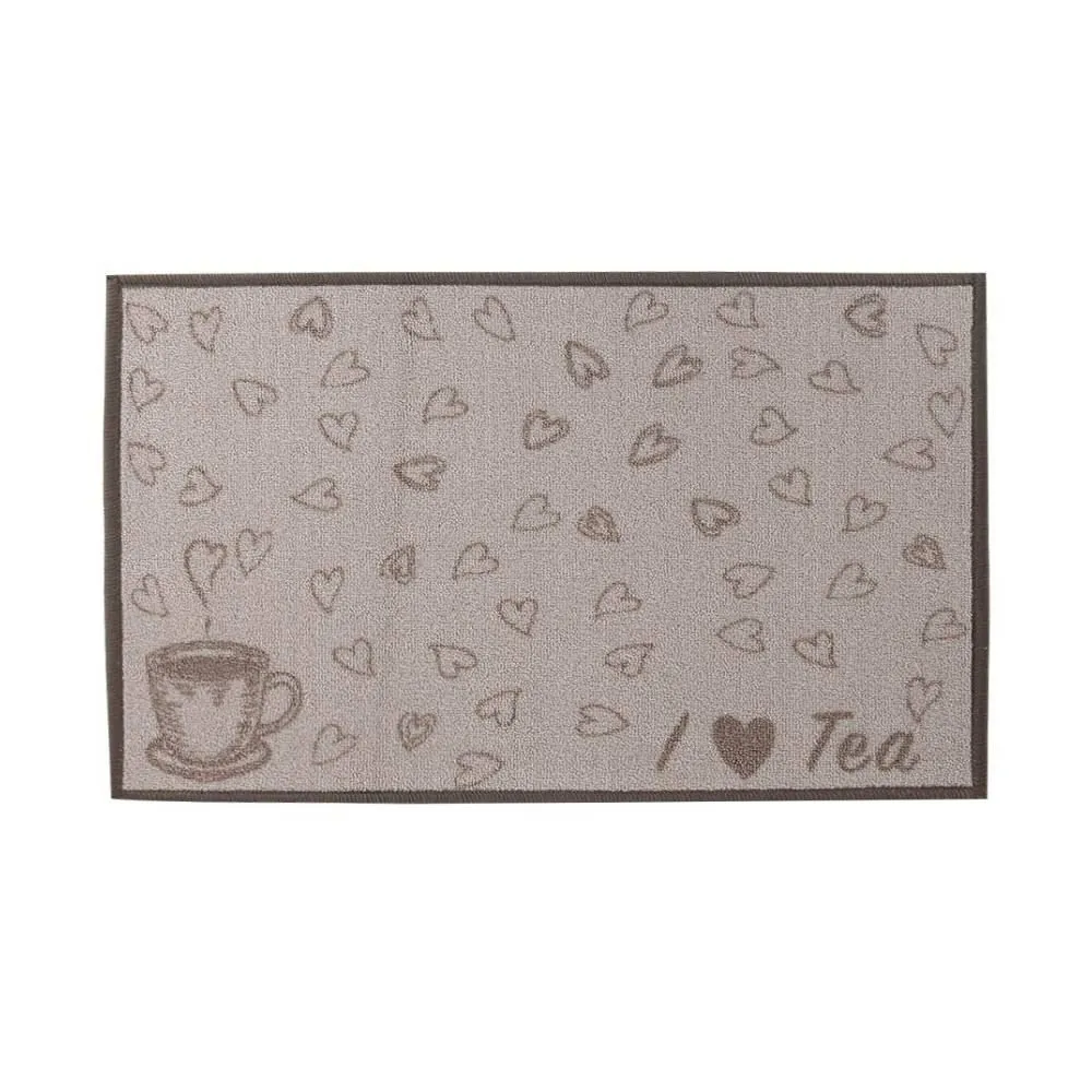 Tapete para Cozinha 50X70 cm Napoli - I Love Tea Bege
