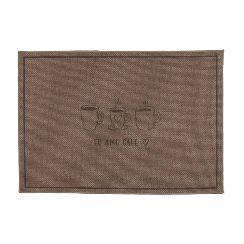 Tapete para Cozinha 53X70cm Nature - Castor Eu Amo Café
