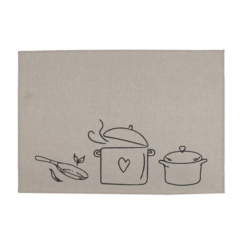Tapete para Cozinha 53X70cm Nature - Cinza Amor