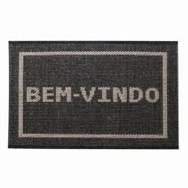 Tapete Capacho de Entrada Divertido 40X60cm - Home Sweet Home Cinza