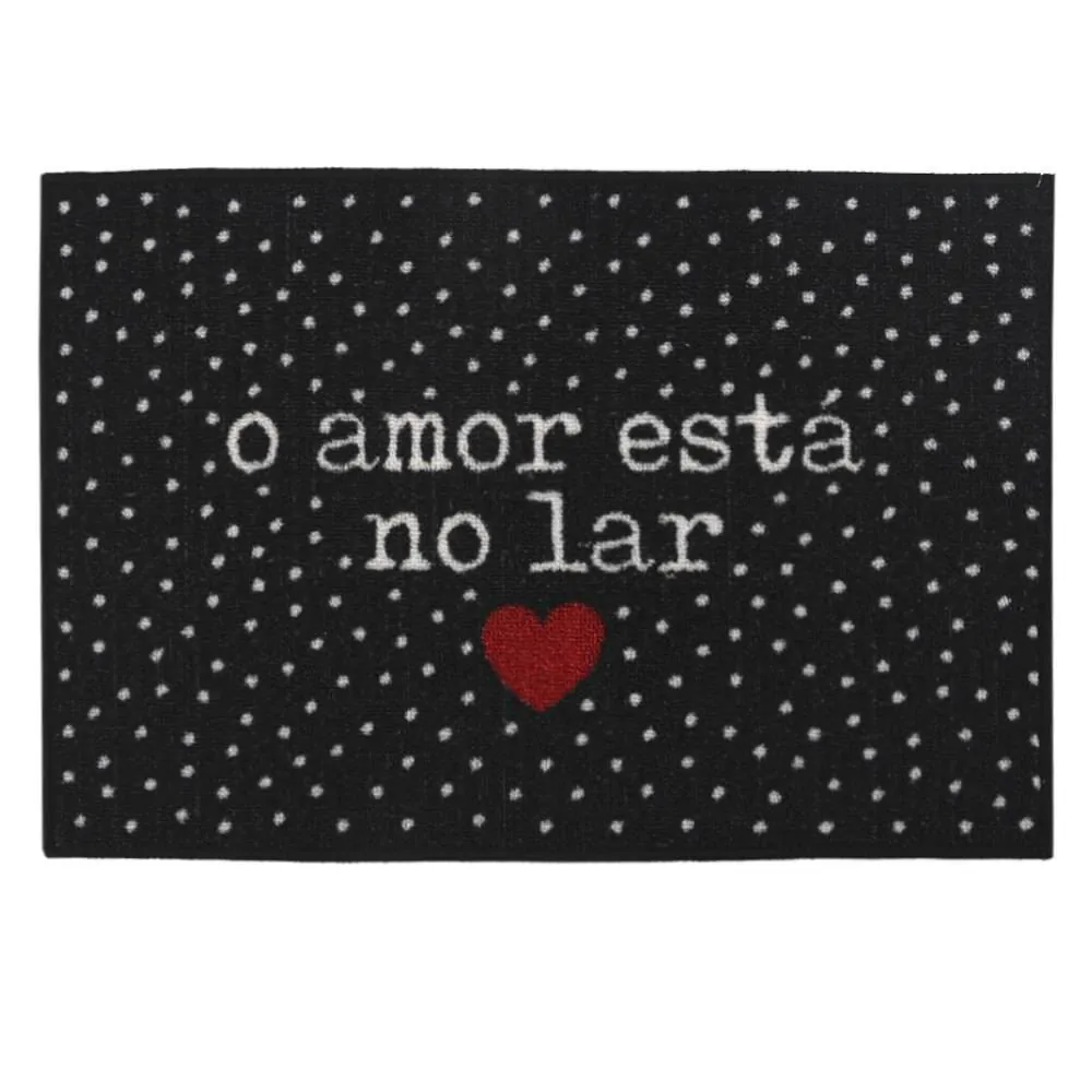 Tapete Capacho de Entrada Divertido 40X60cm - o Amor Está no Lar