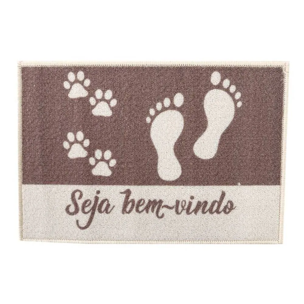 Tapete para Cozinha Home 40X60 cm - Seja Bem Vindo Pegadas