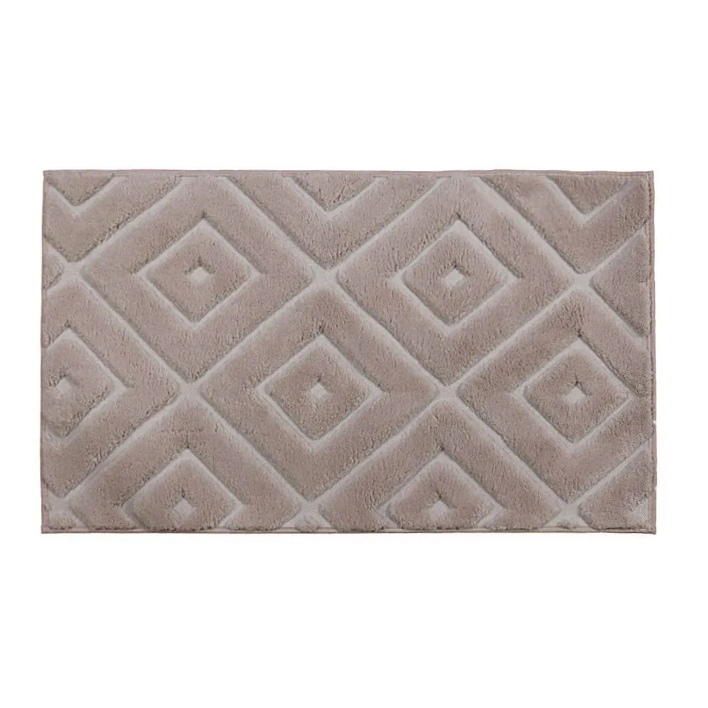 Tapete para Quarto e Sala 60Cmx100cm Milano - Bege Losango