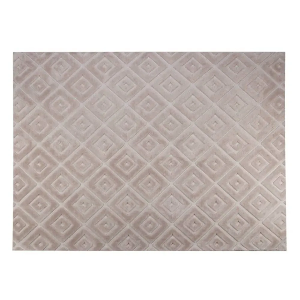 Tapete para Quarto e Sala 2,00X3,00 M Milano - Bege Losango