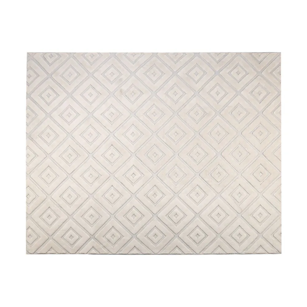 Tapete para Quarto e Sala 2,00X3,00 M Milano - Marfim Losango