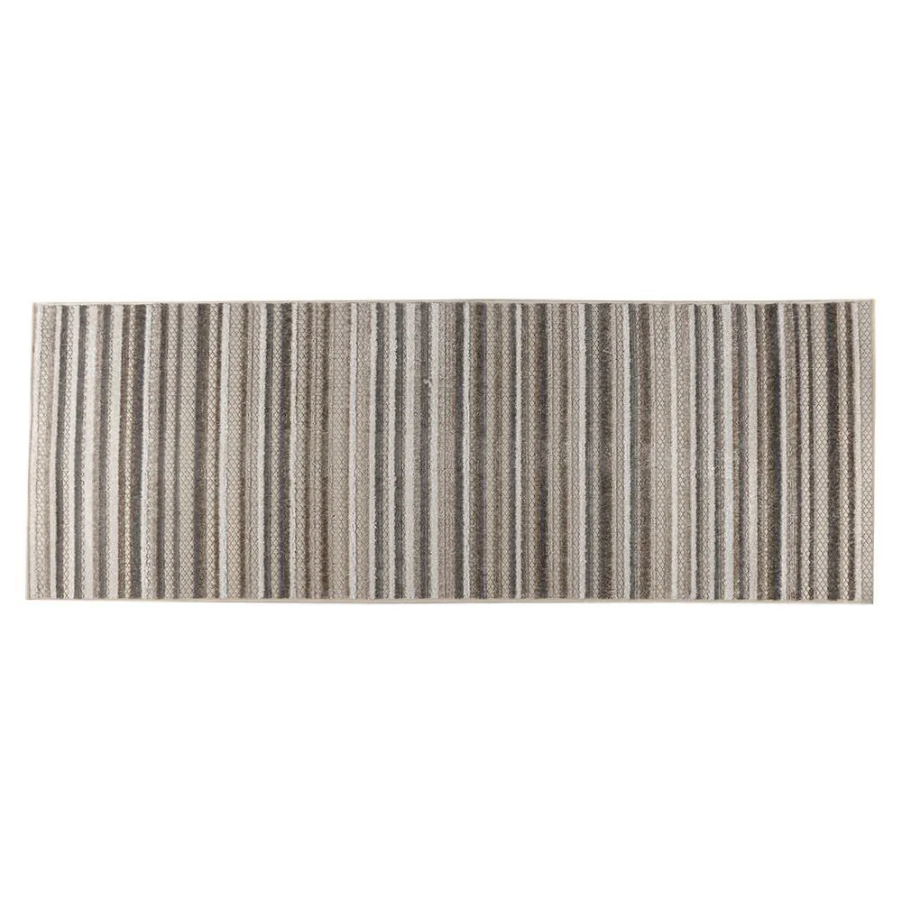 Tapete para Quarto e Sala 67Cmx1,80M Kyoto - Creme e Cinza