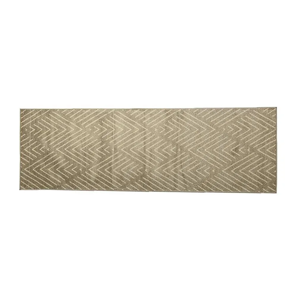 Tapete para Quarto Ou Sala 0,68X2,10 m Faro - Escamas Cinza e Bege