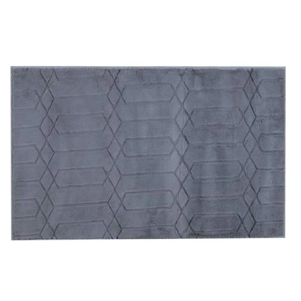 Tapete para Quarto e Sala 80Cmx1,50 m Bellagio - Chumbo