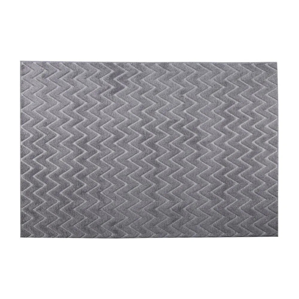 Tapete para Quarto e Sala 1,40X2,00 M Milano - Cinza Chevron