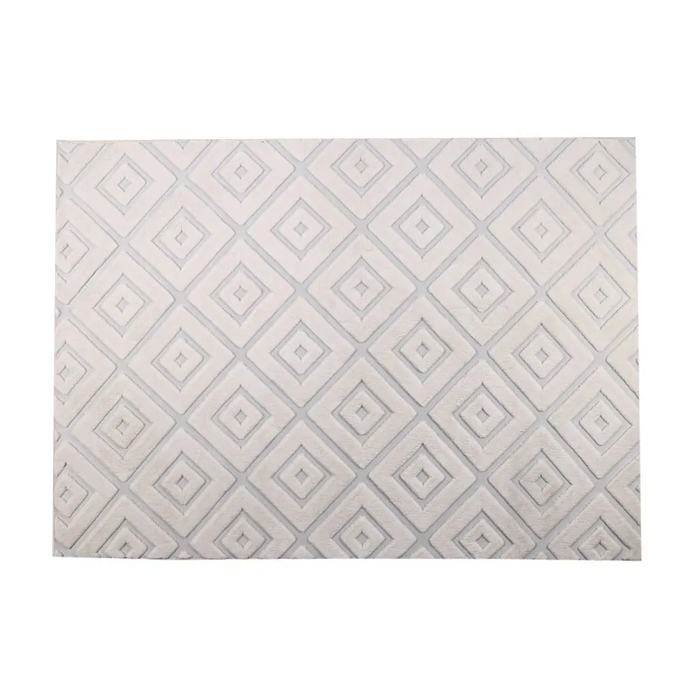 Tapete para Quarto e Sala 1,40X2,00 M Milano - Marfim Losango