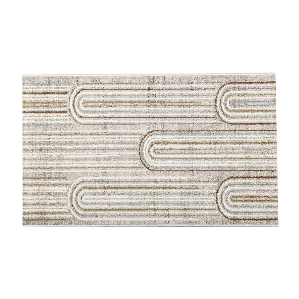 Tapete para Quarto Ou Sala Atenas 60Cmx1,00M - Bege e Azul