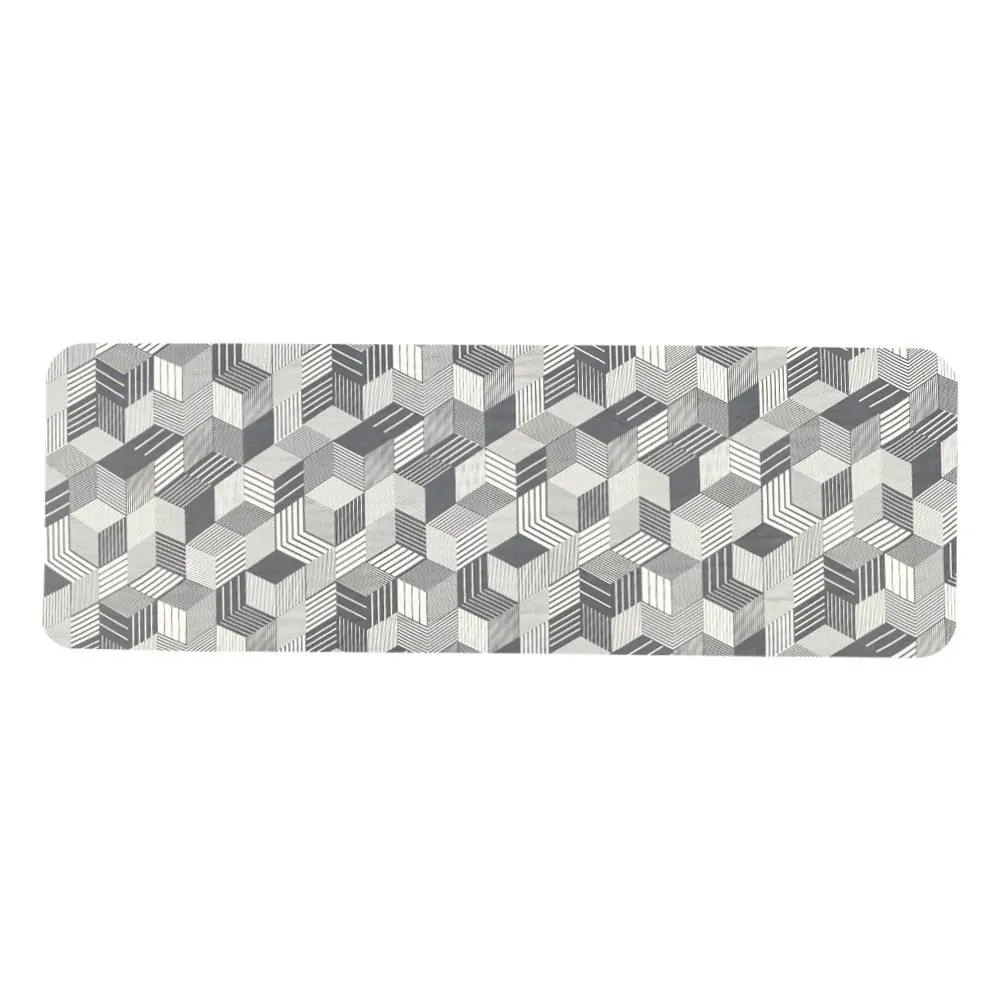 Tapete para Quarto Ou Sala Tecil 40X120 Cm - 3D Cinza